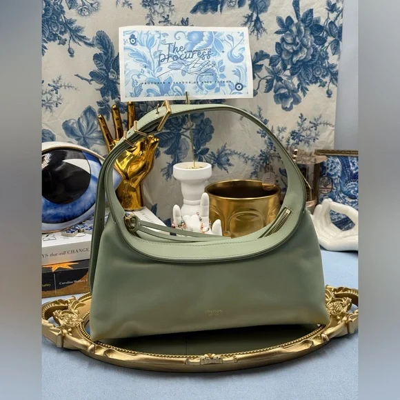 🆕 OROTON 🧿 NWOT Cinder Mini Baguette Shoulder Bag, Agave Green - Picture 2 of 12